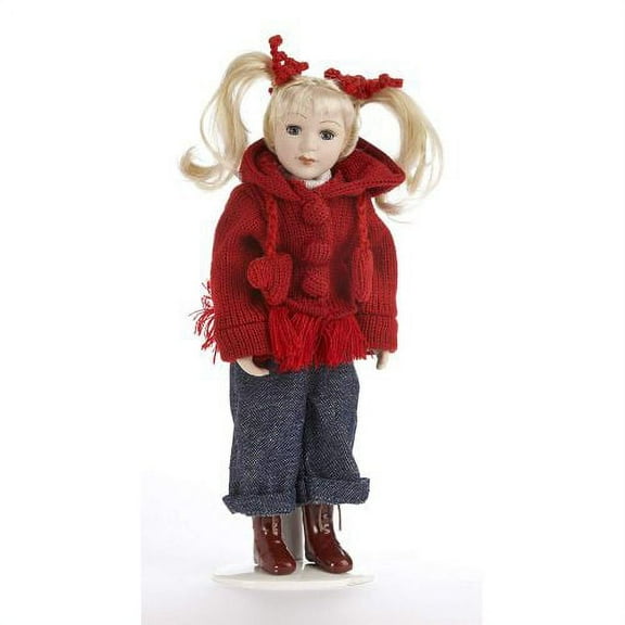 Delton 10 inch Es Red Porcelain Sweater Doll Home Decor