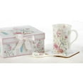 thumbnail image 1 of Delton 4.9 Inches Mug-Coaster-Spoon Set,Feather, 1 of 1