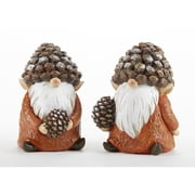 Delton 5.1 Resin Pinecone Hat Gnome Figurine, 2 Assorted