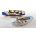 thumbnail image 1 of Delton 8.75" x 3.4" x 2.2" Wood Row Boat Figurine, 2 Assorted, Brown, 1 of 1