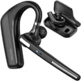 thumbnail image 1 of Ultralight Bluetooth Headset with Noise Cancelling Microphone, Bluetooth Earpiece with Carrying Case, Wireless Headset for PC/Laptop, Compatible with MS Teams, Zoom, Google Meet, and More - Black, 1 of 10