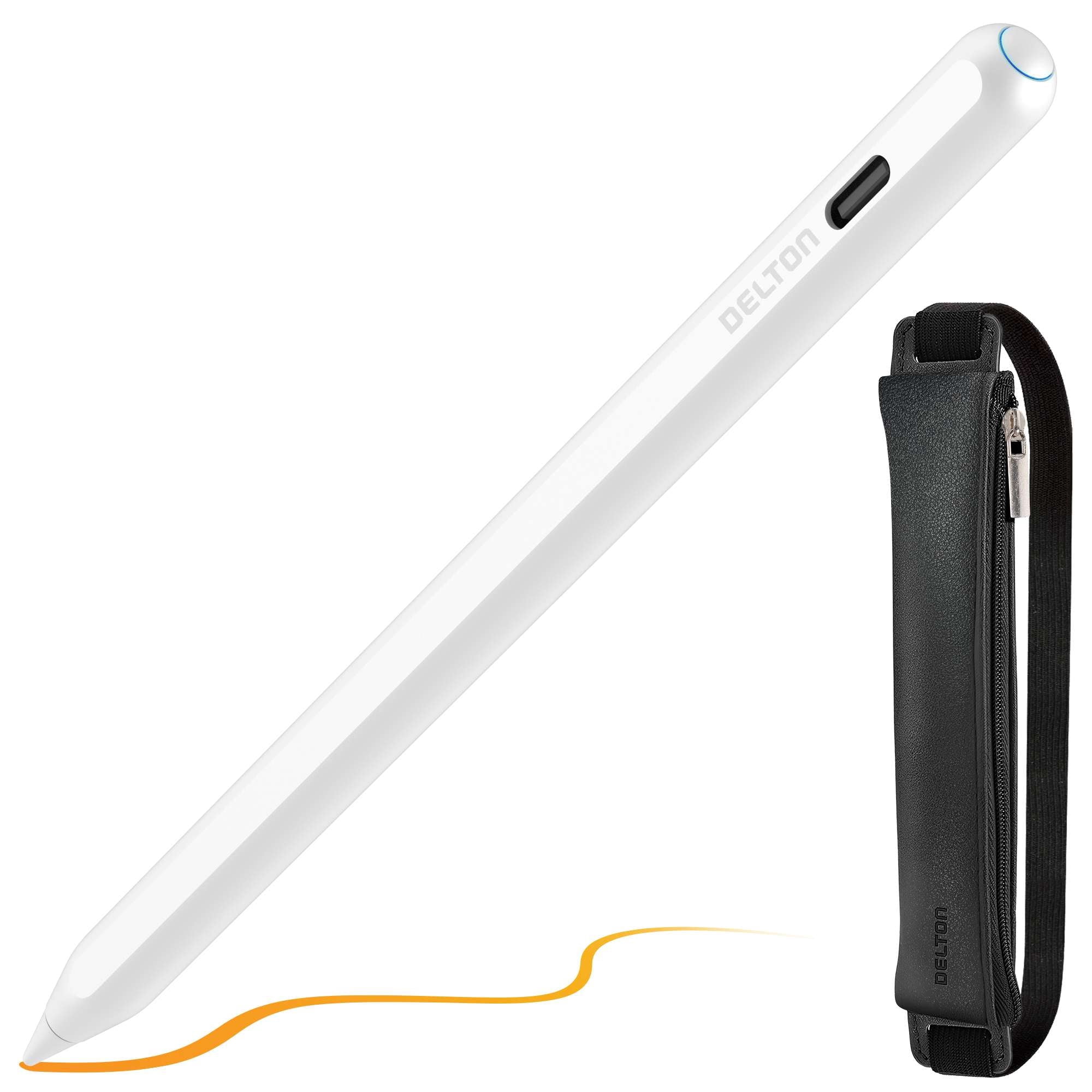 Delton AP7 Stylus Pen for iPad 2018-2023, Fast Charging Pencil with Tilt Sensitivity & Palm Rejection, Magnetic Pen for iPad Air 3/4/5, iPad Mini 5/6, iPad Pro 11"/12.9" - White