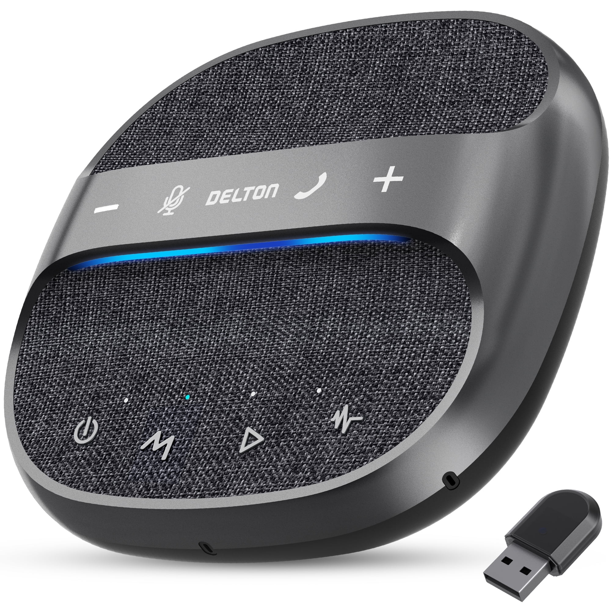 Delton C4700 Wireless Bluetooth Conference Speaker with Microphone, 9-Hour Call Time, 360° Voice Pickup, 10 to 16 Feet Voice Range, Noise Reduction, Compatible with Zoom, Slack, Skype