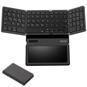Delton F92 Computer Wireless Keyboard with Large Touch Pad, Portable Computer Keyboard, Bluetooth Keyboard for Laptop, PC, Tablets and Phones - Black