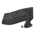 thumbnail image 1 of Delton G12 Ergonomic Wireless Wrist Rest Keyboard and Vertical Mouse with USB Dongle for Computer, Laptop - Black, 1 of 9