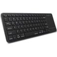 thumbnail image 1 of Delton N60 Computer Wireless Keyboard with Touchpad, Small Portable Computer Keyboard, Mini Bluetooth Keyboard With Built-in Touchpad For Laptop/pc/tablets/ and Phones - Black, 1 of 9