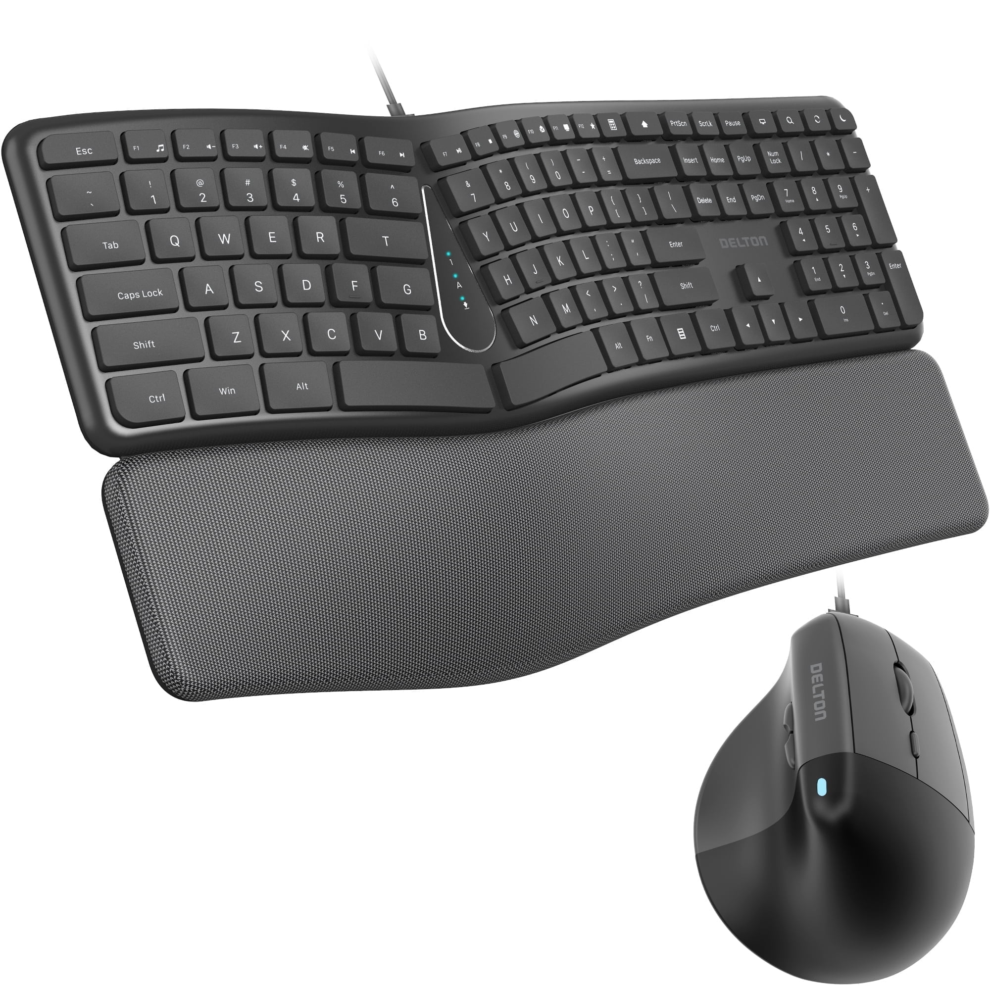 Delton S38 Ergonomic Wired Keyboard and Mouse, Split Keyboard With ...
