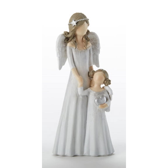 Delton Snow Angel with Girl, 5.7-inch Height, Resin