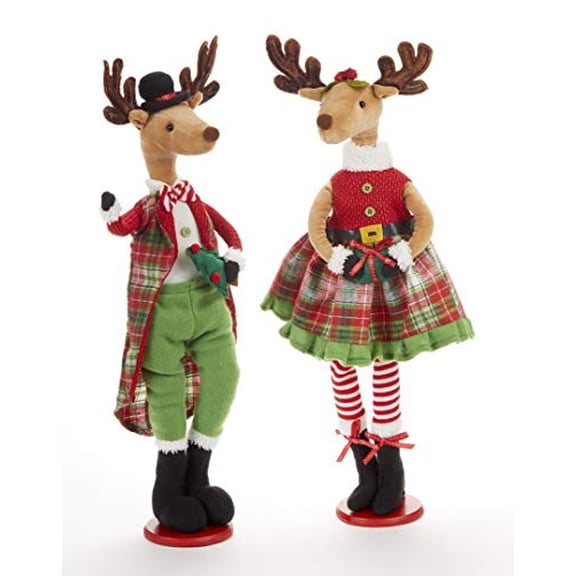 DeltonProducts 21" Jingle Ball Standing Deer, 2 Asst