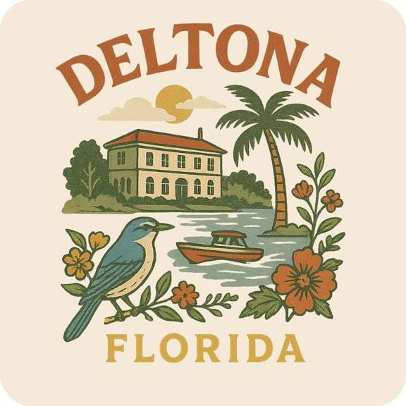 Deltona Florida Keepsakes Souvenir Vinyl Sticker – Destination Travel Keepsake Collectible (3-Inches Wide)