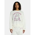 thumbnail image 1 of Delusions Consume Me Women's Cat Graphic Sweatshirt with Long Sleeves, Sizes XXS-XXL, 1 of 5