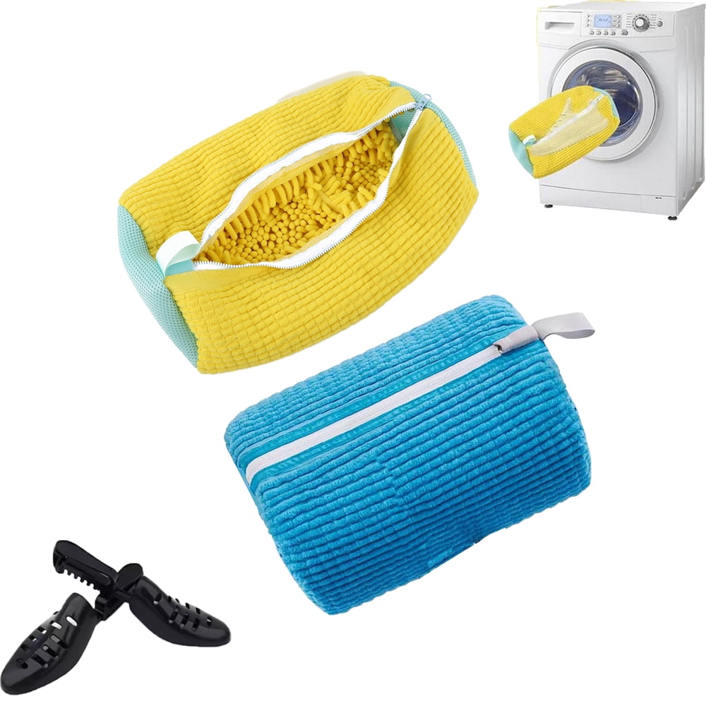 Sneaker Washing Machine Bags 2-Pack - Laundry Shoe Protection Bags For Washer & Dryer (Yellow)