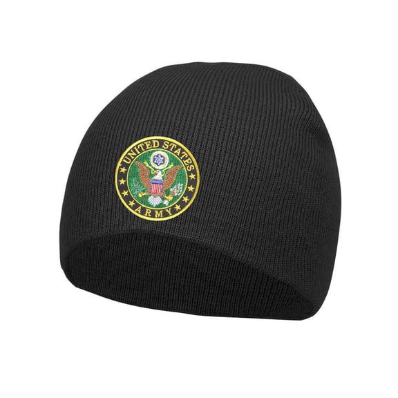 Delux Military 3D Patch Embroidery Law Cuffless Beanie U.S. Army Retired