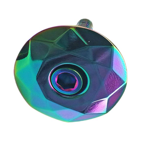 Deluxe 1-1/8"""" Headset Top , 6061 Aviation Aluminum, Titanium Alloy (M6 x Colorful