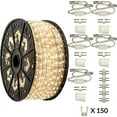thumbnail image 1 of Deluxe 150ft Reel - Warm White LED Rope Light Kit - 120V Standard IP65 Waterproof Standard, 1 of 2