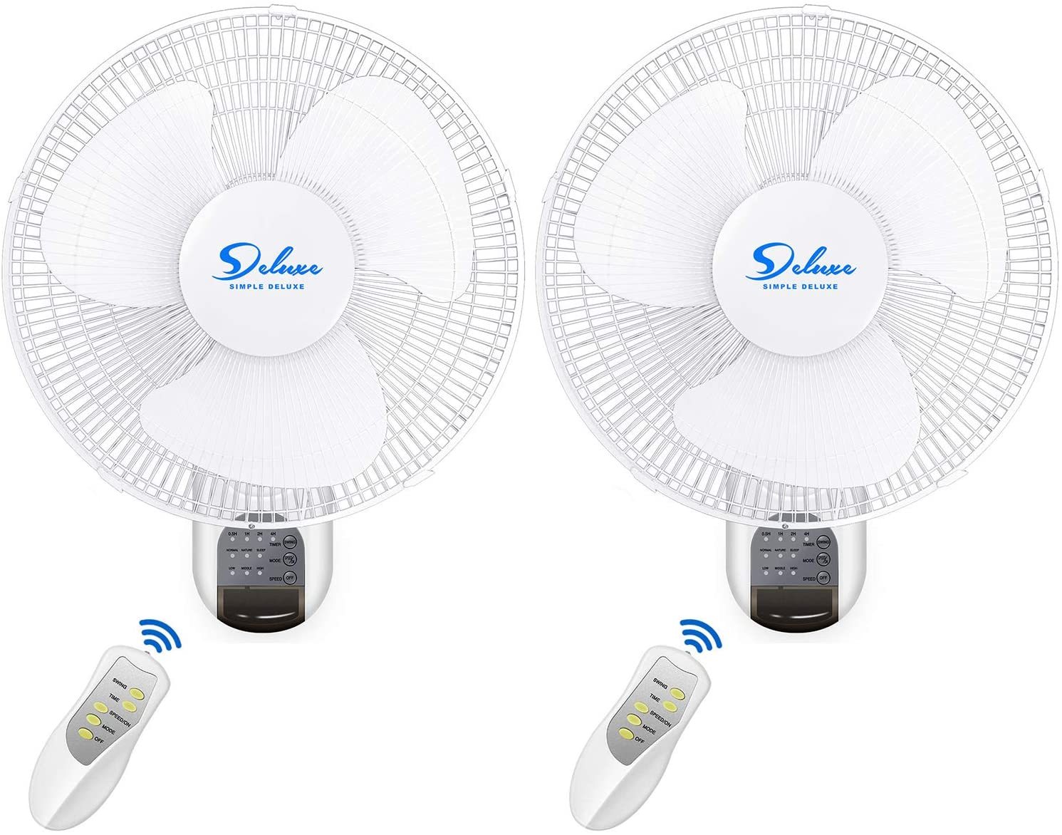Deluxe 16 Inch White Digital Wall Mount Fan with Remote Control 2