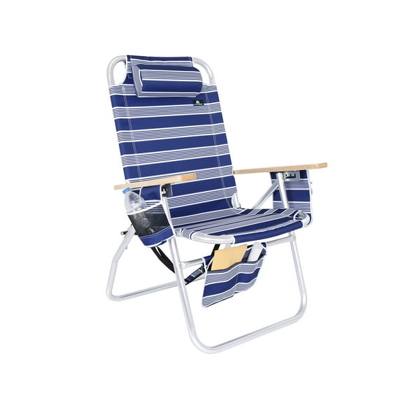 Deluxe 17" Seat Height Beach Chair for Adults – Heavy Duty, Tall Beach Chair, Wide Design, XL High of the Ground | 300 lbs Capacity