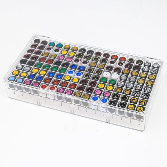 Deluxe 64 Sets 1-64-Wheels-Tires with Clear Hard Storage case for 1/64-Scale-Model-Toy-Cars Replacement-Rims-Tires-Wheels Vehicle-Parts