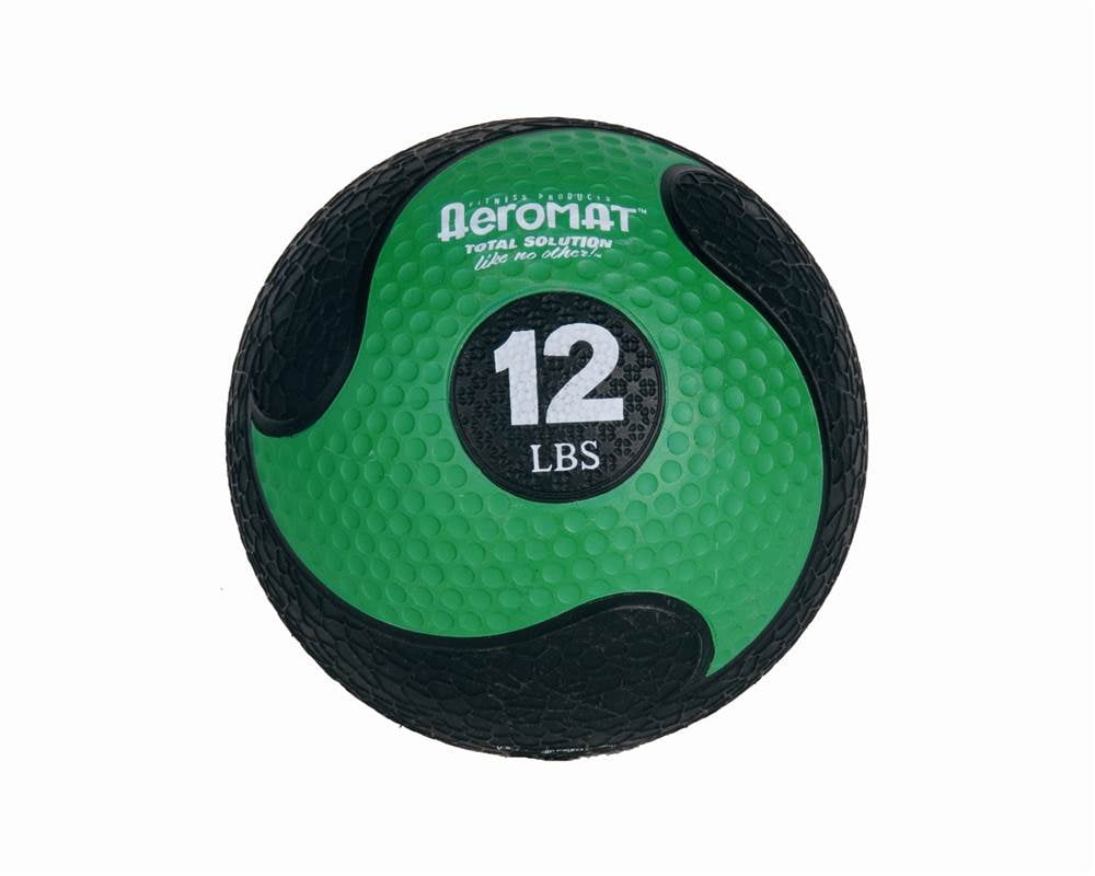 Deluxe 9 in. Medicine Ball in Black and Green (Deluxe)