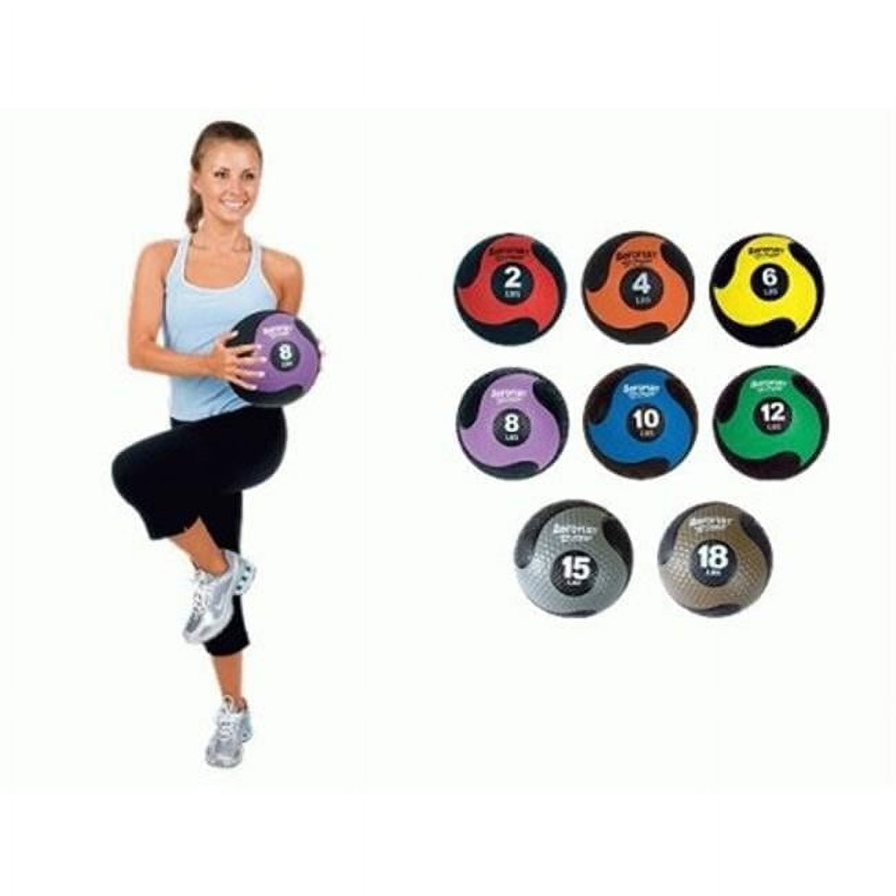 Deluxe 9 in. Medicine Ball in Black and Yellow