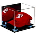 thumbnail image 1 of Deluxe Acrylic Baseball Cap Display Case Blue Risers Mirror (A006-BLR), 1 of 7