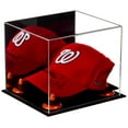 thumbnail image 1 of Deluxe Acrylic Baseball Cap Display Case Orange Risers Mirror (A006-OR), 1 of 5