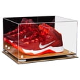 thumbnail image 1 of Deluxe Acrylic Basketball Shoe Pair Display Case with Mirror, White Risers and Wood Floor (A082-WR), 1 of 2