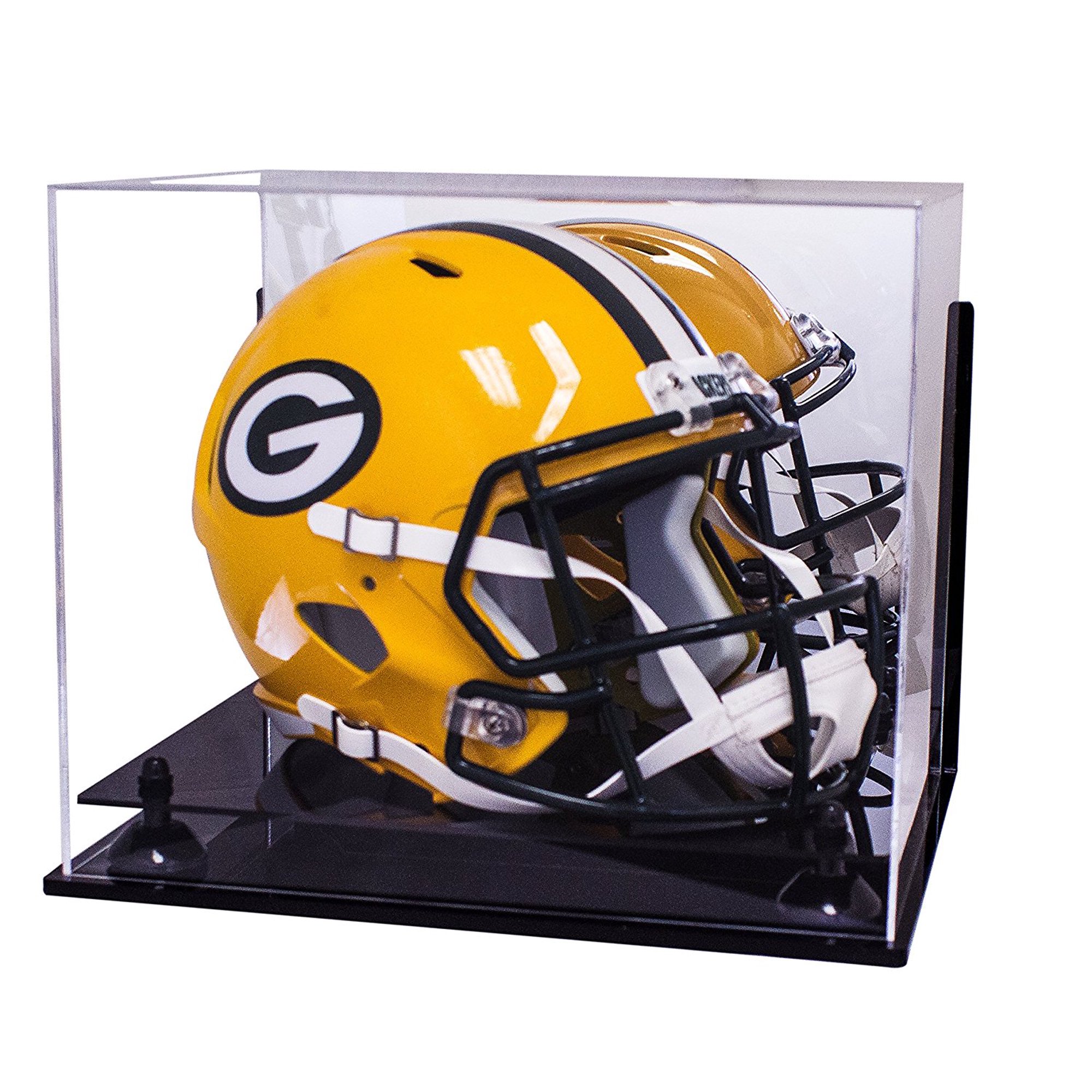 Perfect Cases NFL Triple Mini Football Helmet Glass Display Case Black