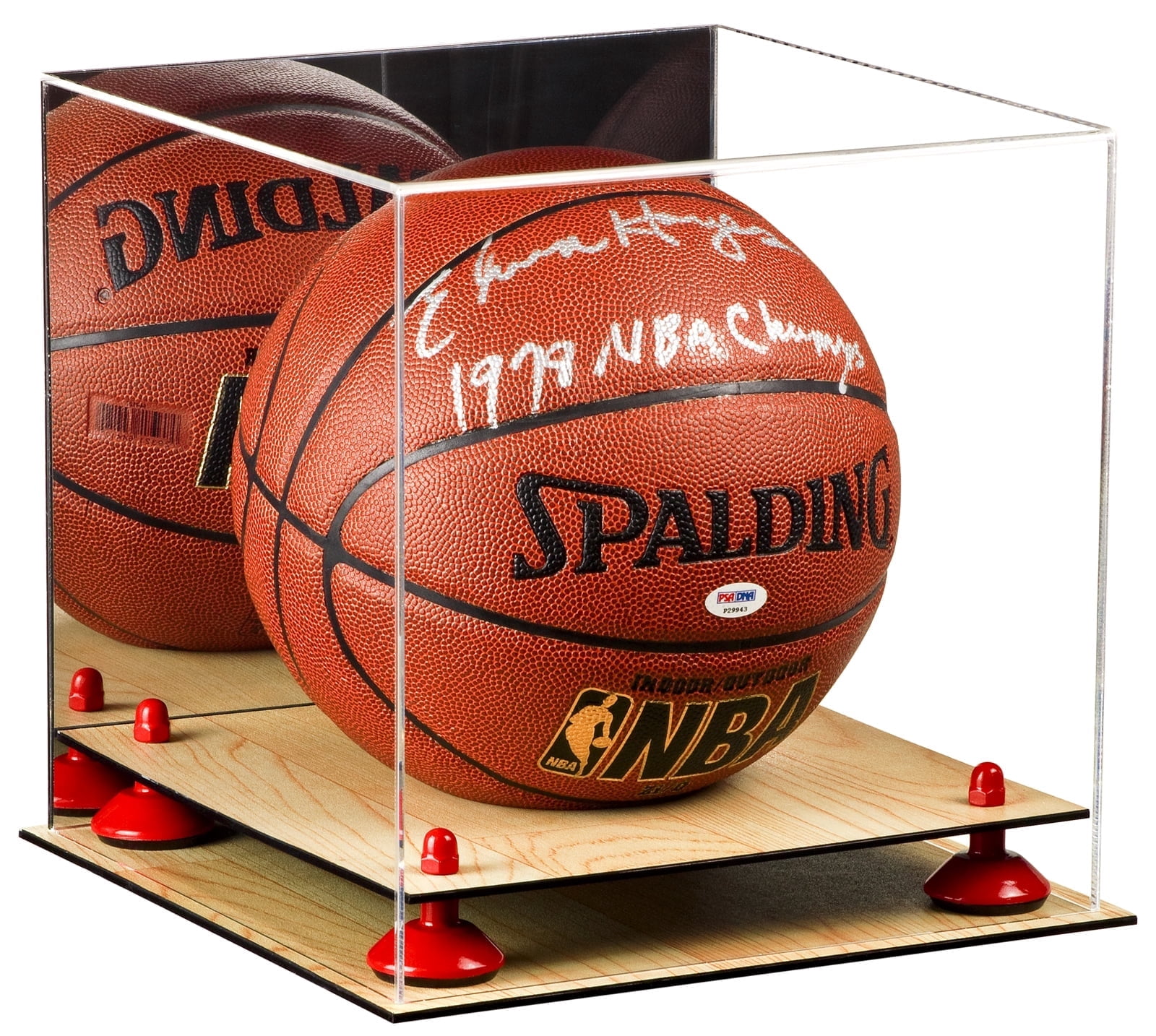 Deluxe Acrylic Full Size Basketball Display Case with Mirror, Red ...