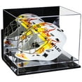 thumbnail image 1 of Deluxe Acrylic Lacrosse Helmet Display Case with Mirror, Wall Mount, Black Risers and Clear Base (A002-BR), 1 of 2