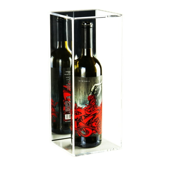 Deluxe Acrylic Wine Bottle Display Case with Mirror (A017-MB)