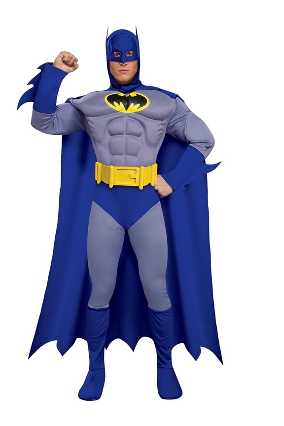 Batman: The Brave and the Bold Batman Deluxe Muscle Chest Costume for Adults by Rubies, Men's Medium