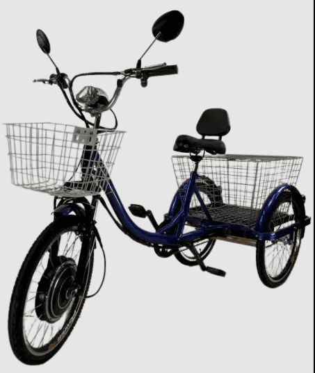 Deluxe Adult E Tricycle 1500W Electric Three Wheel Bike for Adults, 3 Wheel Electric Trike, Battery Tricycle, Motorized Bicycle for Seniors Blue