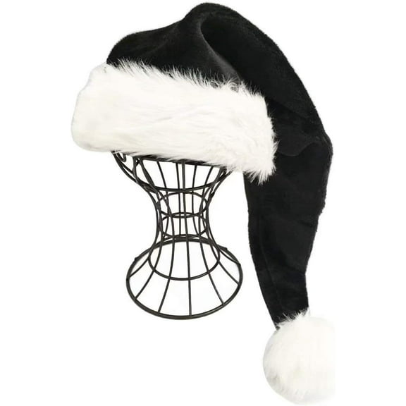 Deluxe Adults Santa Hat for Colorful Christmas Available Colors: Black, Green, Blue, Pink, Red
