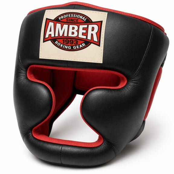 Deluxe All Leather Headgear with Cheek Protection for Boxing, Kickboxing, and MMA, Black, Small