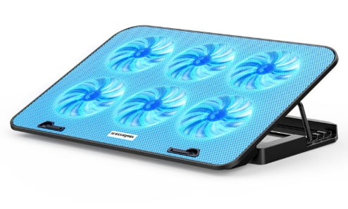 Deluxe Aluminum Laptop Stand - Heat Dissipation + RGB Lighting (Blue ...