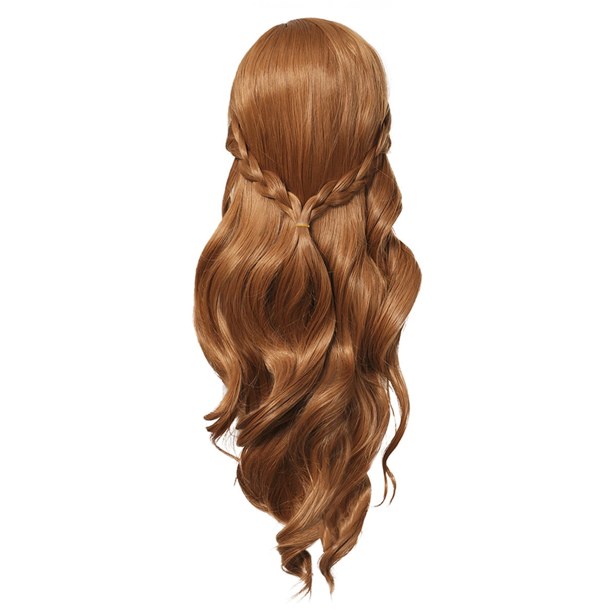 Deluxe Anna Wig Brown Synthetic Hair Princess Wig Cosplay Halloween Princess Hair Wig Fits Kids Women