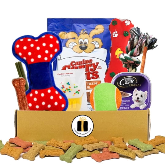 Deluxe Barker Box - Dog Bones, Treats, and Toys