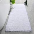 thumbnail image 1 of Luxury Long Bathroom Runner Rug, 24x60 Inch Thick Soft and Absorbent Non Slip Bath Mat, Rubber Backing Quick Dry Rugs Carpets, Machine Washable Plush Mats for Shower Floor, White, 1 of 9