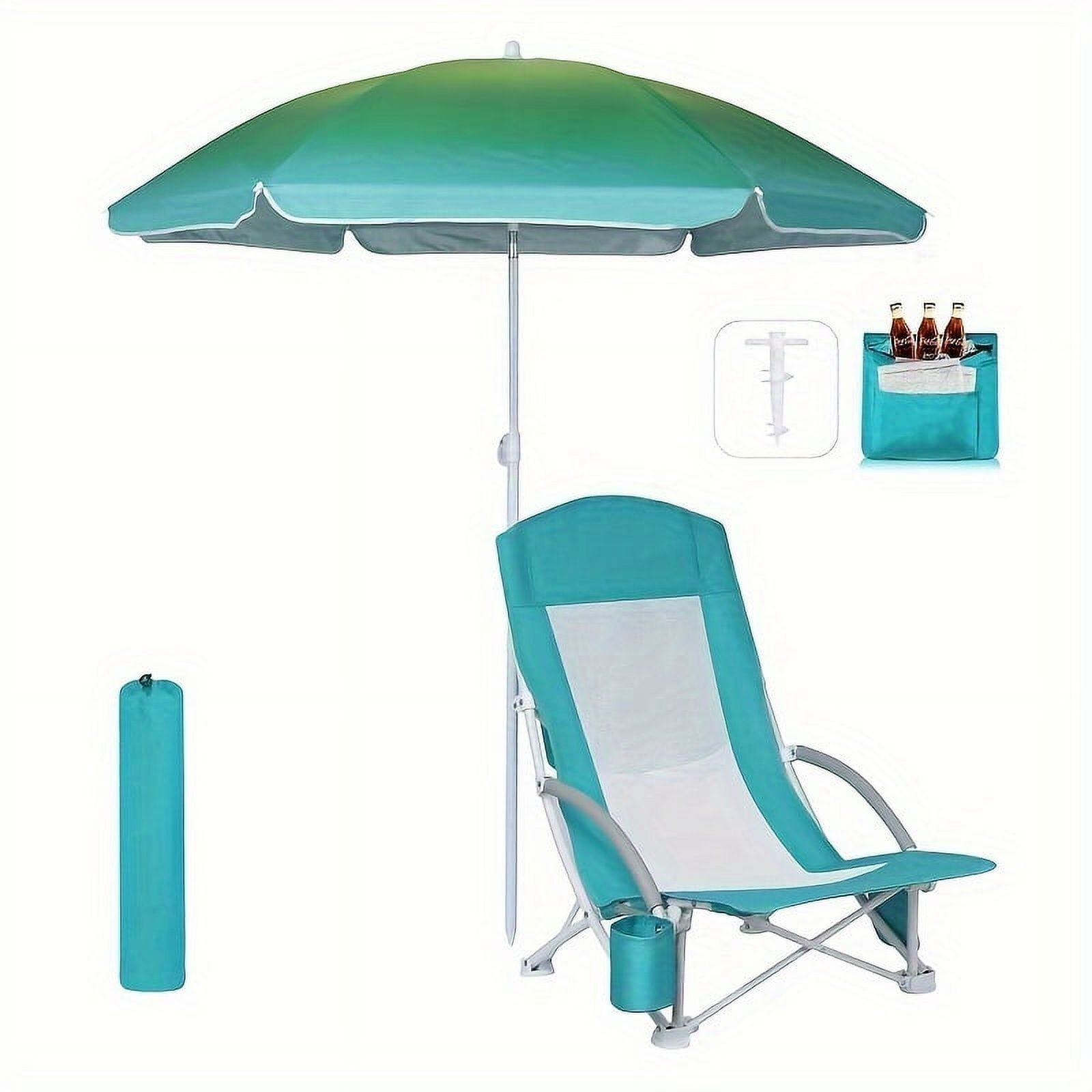 Deluxe Beach Chair Set - Extra-Tall High-Back, Heavy-Duty, with ...