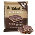 thumbnail image 1 of Deluxe & Bla Bla AKF18 Chocolate Covered Rice Cakes Whole Grain, Gluten-Free, Kosher, Low-Calorie Snack - Coated with Dark Chocolate - Healthy & Crunchy Treat - Individually Wrapped, (19g Each), 1 of 3