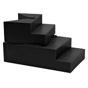 Deluxe Black Breakable Ring Stairs For WWE & AEW Wrestling Action Figure Rings