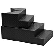 Deluxe Black Breakable Ring Stairs For WWE & AEW Wrestling Action Figure Rings
