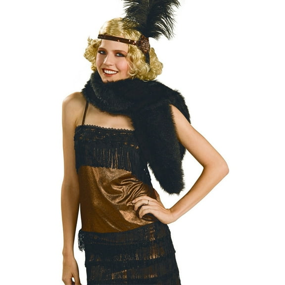 Deluxe Black Stole Halloween Costume Accessory