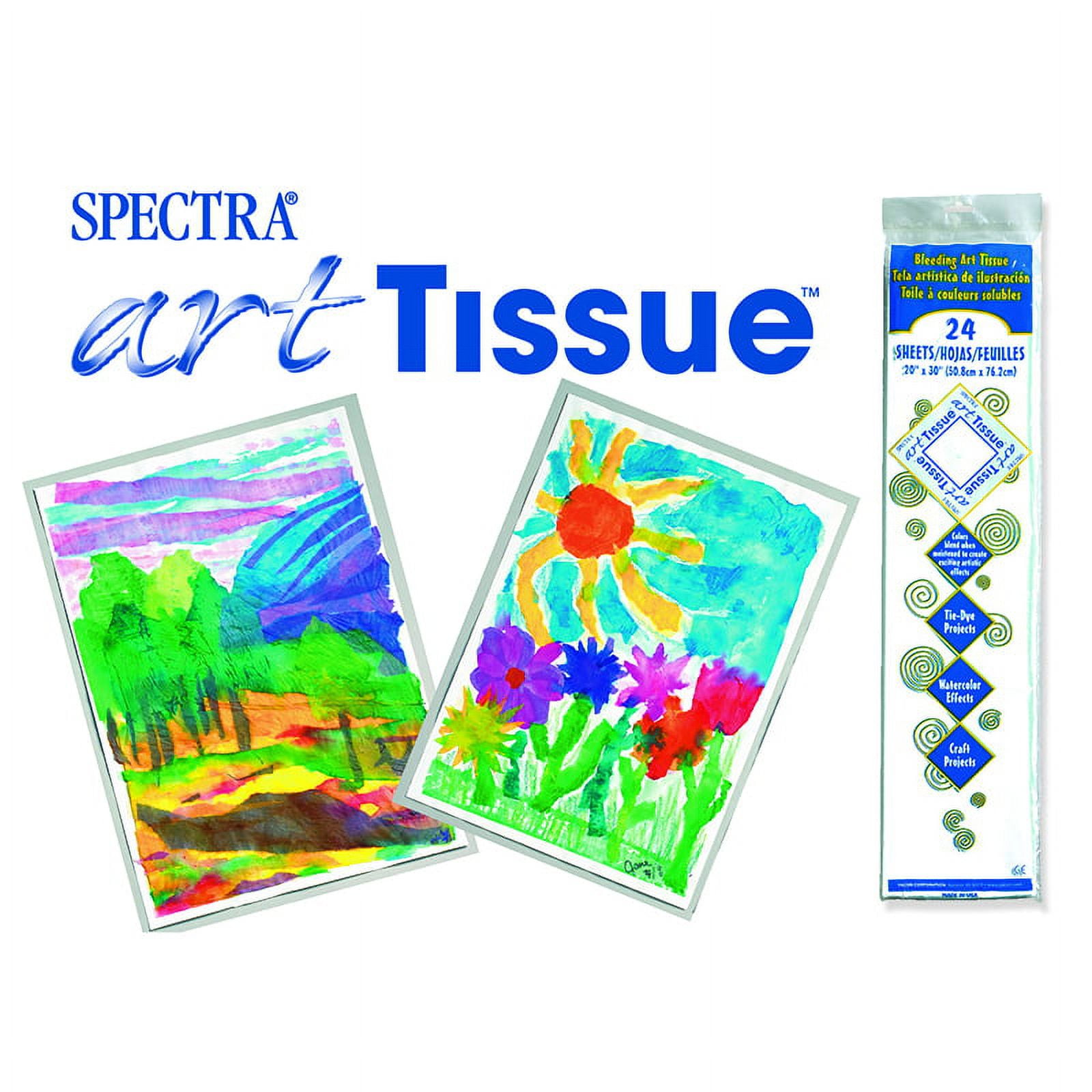 Deluxe Bleeding Art Tissue, White, 20" x 30", 24 Sheets Bundle of 10