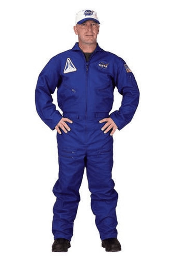 Deluxe Blue Flight Suit Cap Adult Costume