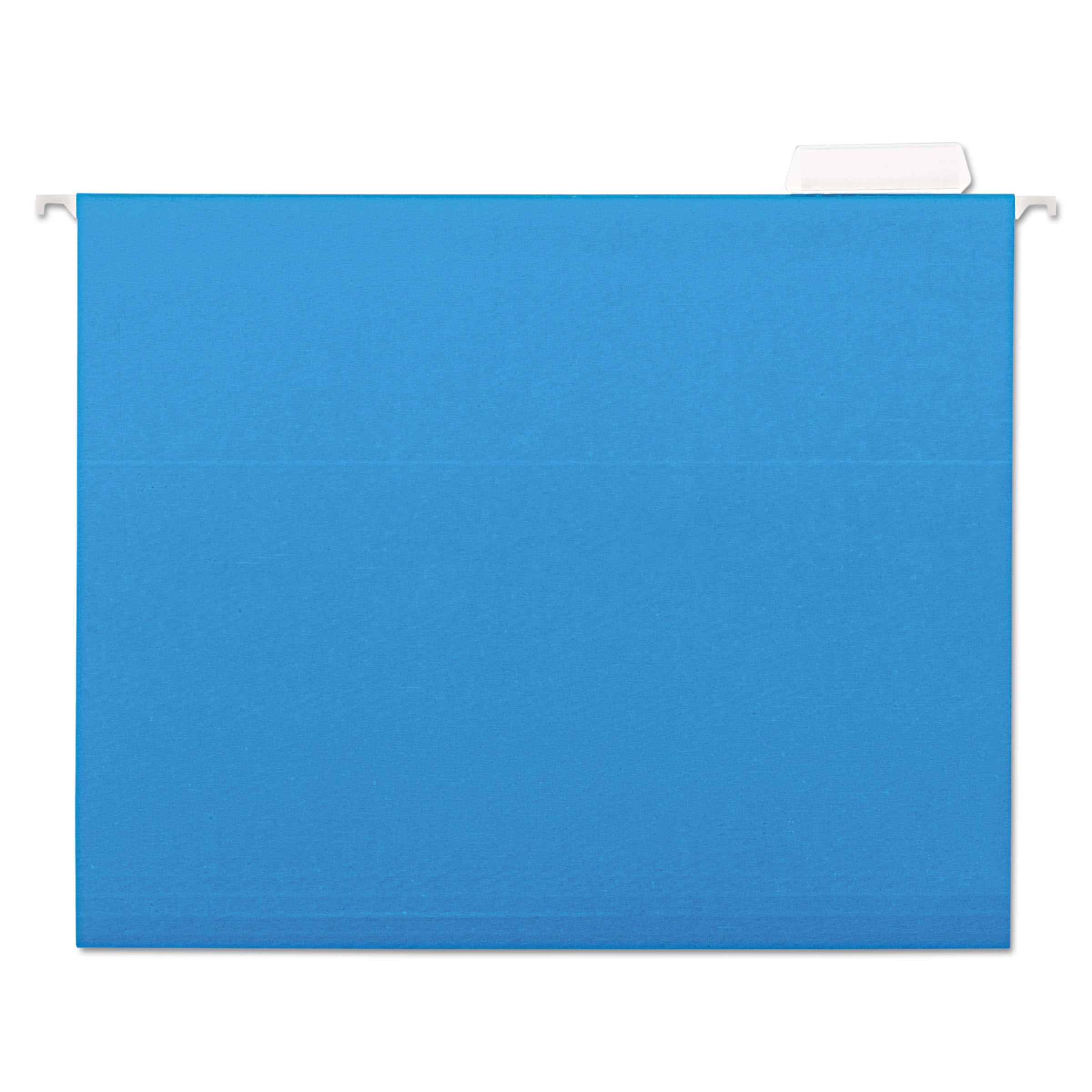Universal Deluxe Bright Color Hanging File Folders, Letter Size, 1/5-Cut Tab, Blue, 25/Box -UNV14116