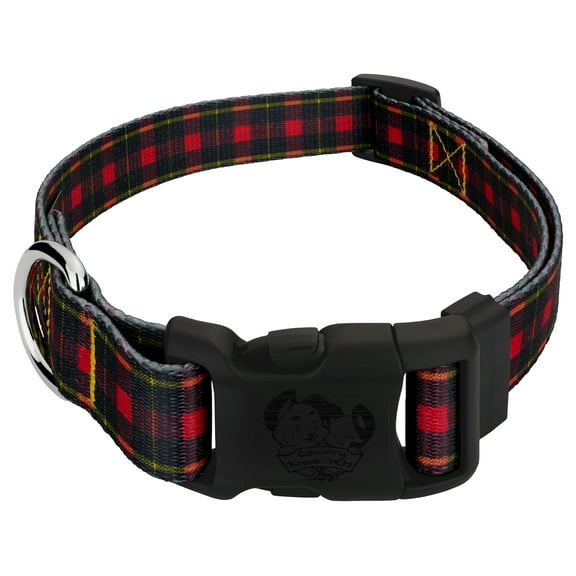 Country Brook Petz® Deluxe Buffalo Plaid Dog Collar - Made in The U.S.A., Small