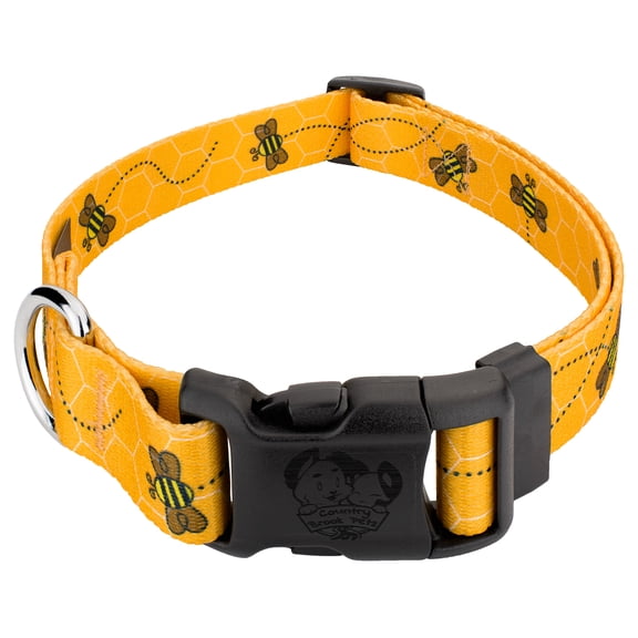 Country Brook Petz® Busy Bee Everyday Dog Collar - Made In The USA, Extra Small