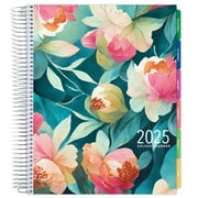 Global Printed Products Deluxe 2025 Planner, 8.5"x11": 14 Months (Nov 2024 - Dec 2025), Teal Floral